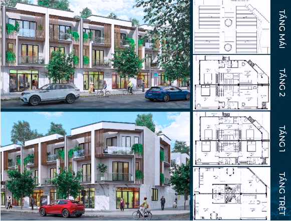 Mẫu Nhà 5x13,9 Căn Góc Của Dự án Golden Town