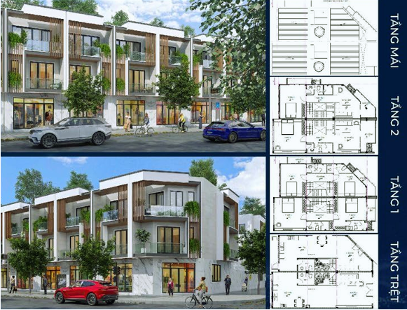 MẪu NhÀ GÓc CỦa Golden Town 5x13,9