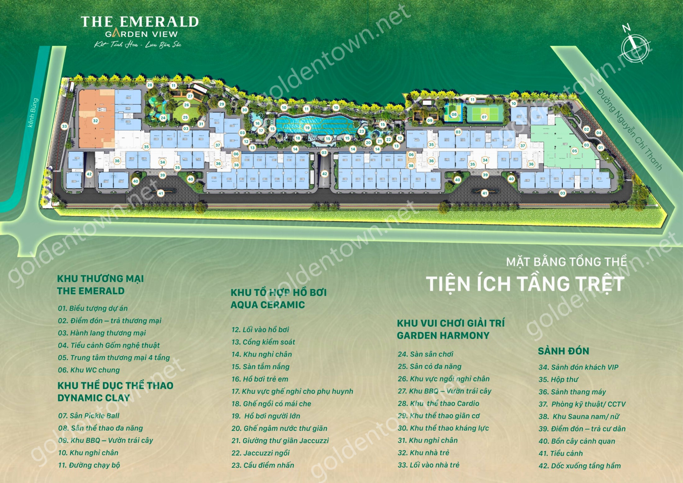 Tiện ích The Emerald Garden View_tầng Trệt